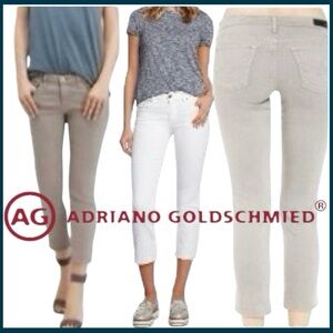 AG Adriano Goldschmied The Stilt Crop Cigarette Mid-Rise Skinny Jeans (27x25)